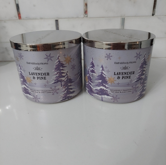 Lavender & pine candles by bath and body works